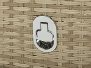 Lounge Set mit Tisch und Ottomane 2-Sitzer PONZA Polyrattan Beige_776620