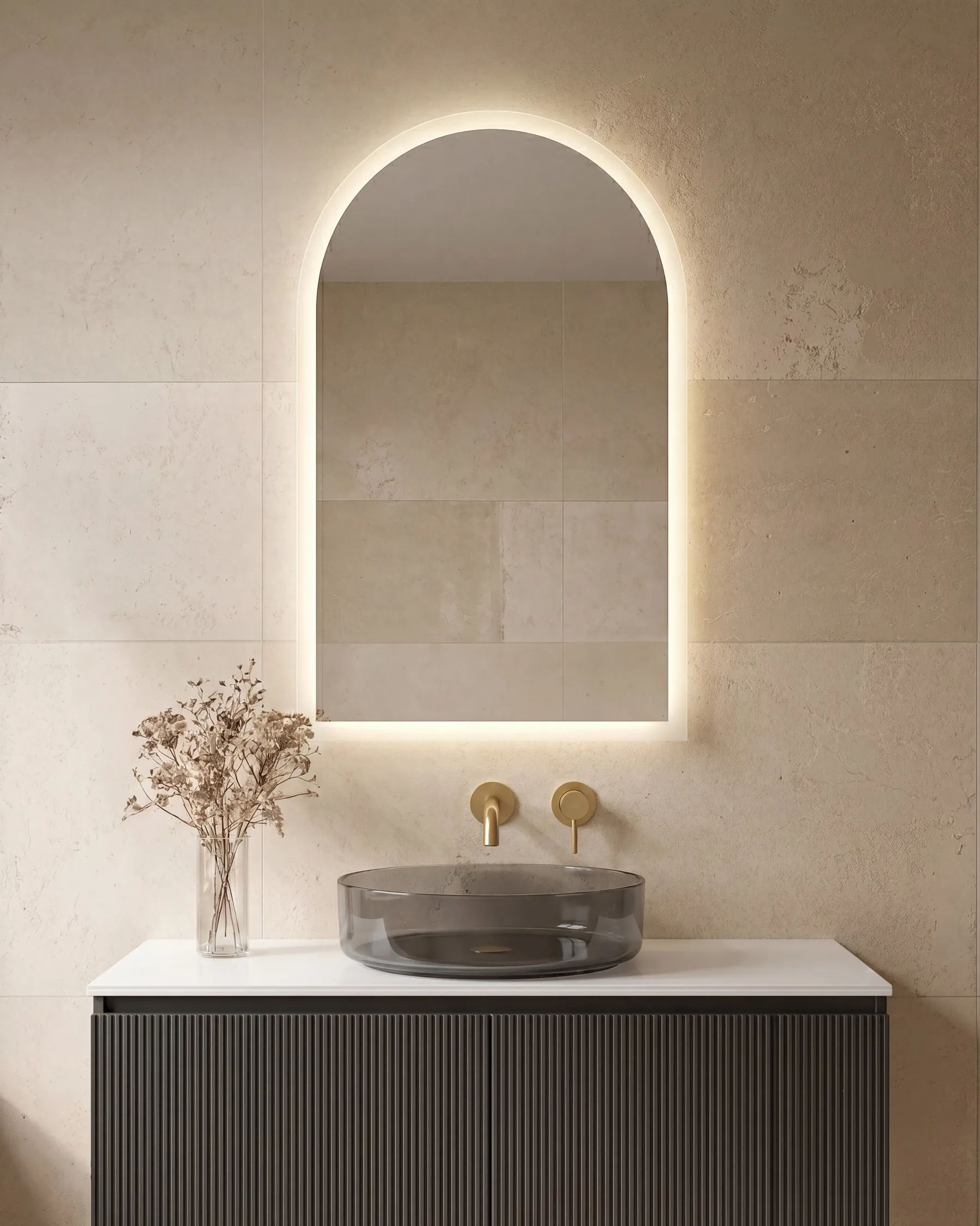 LED-Badezimmer-Spiegel SUIN 60 cm 100 cm Grün_1090975