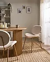 Esszimmerstuhl 2er Set LUANA Bouclé Weiß