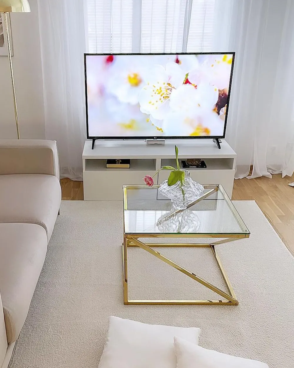 Beistelltisch BEVERLY Glas Gold