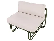Garden Lounge Set with Table and Ottoman 3 Seater CAMEROTA  Metal Green_1156912