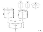 Couchtisch 3er Set MELODY Grauer Betoneffekt_822536