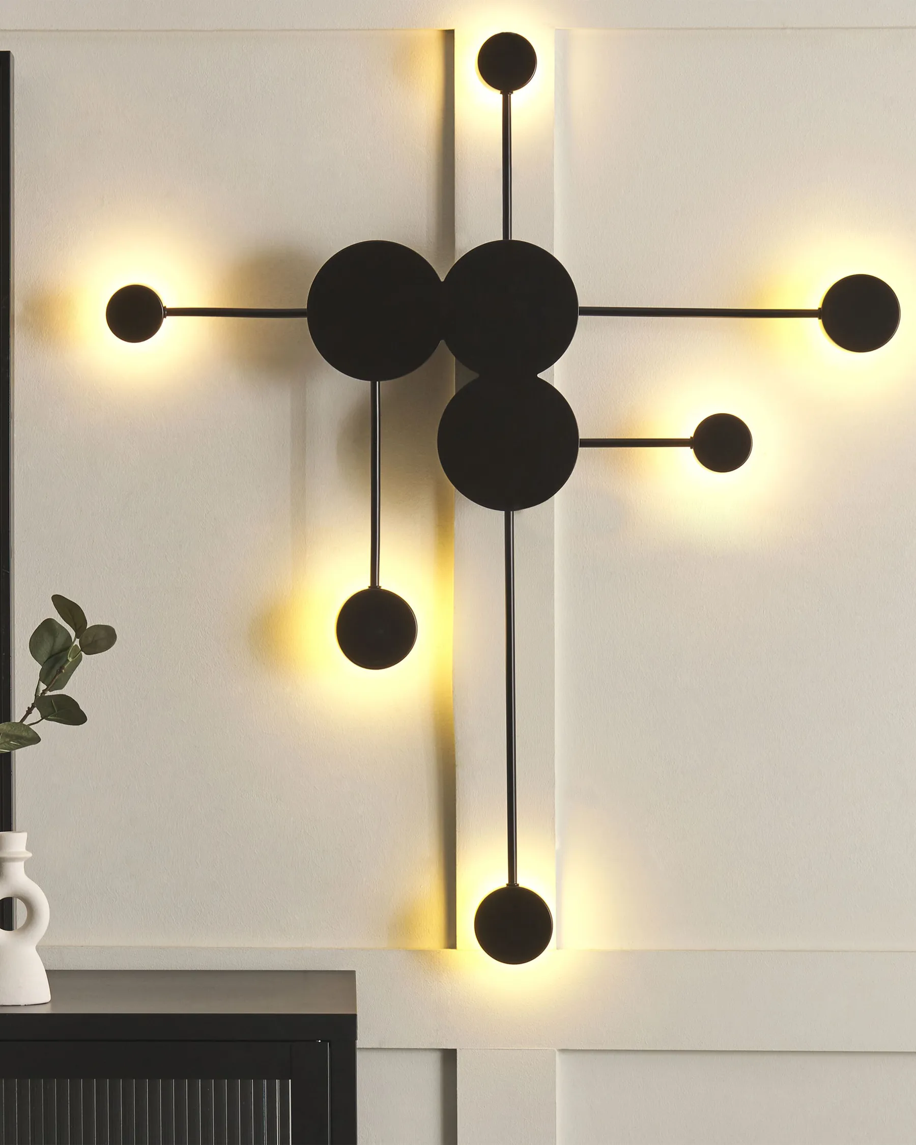 LED Wall Lamp MARIATO Metal Black_872297