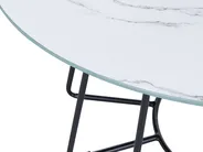 Coffee Table BERNIE Tempered Glass White Marble_851344