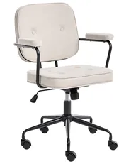 Schreibtischstuhl PAWNEE Samtstoff Hellbeige_1018764