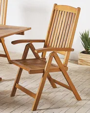 Gartenstuhl 6er Set JAVA Akazienholz Hellbraun_931145