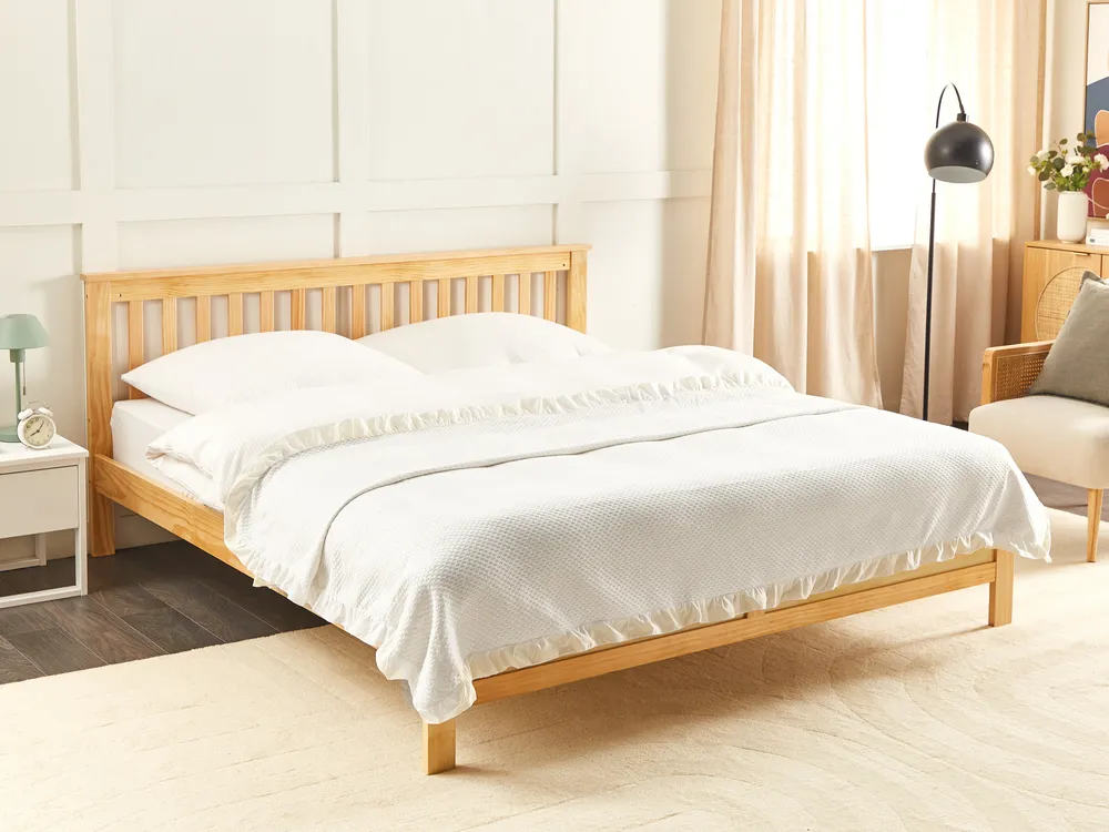 Tagesdecke HATTON Baumwolle 200 x 220 cm Cremeweiß