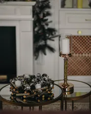 Kerzenständer ABBEVILLE 41 cm Glas Gold_842873
