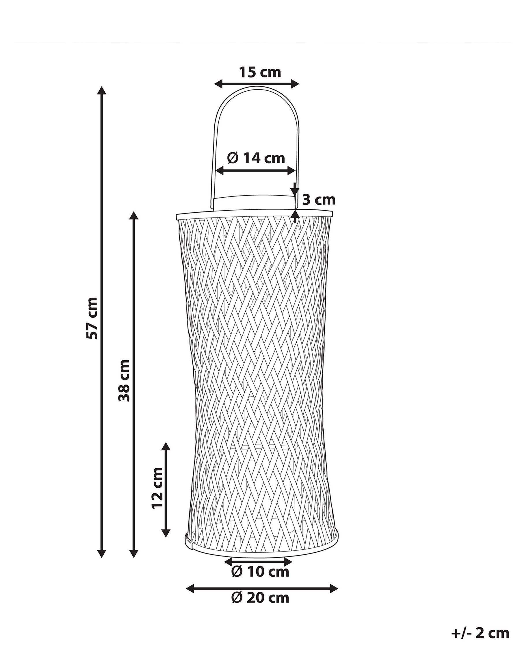 Laterne MACTAN 38 cm Bambus Naturfarben_873512