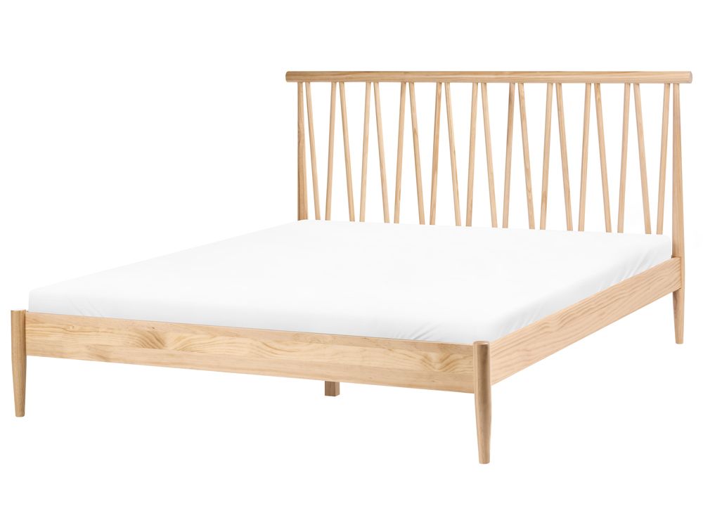 Bett mit Lattenrost Kiefernholz URDOS 160 x 200 cm Hellbraun