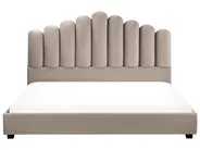 Waterbed Velvet VINCENNES 180 x 200 cm (EU Super King) Taupe_974830