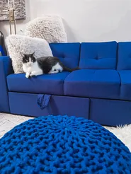 Pouf CONRAD Baumwolle Marineblau_844772