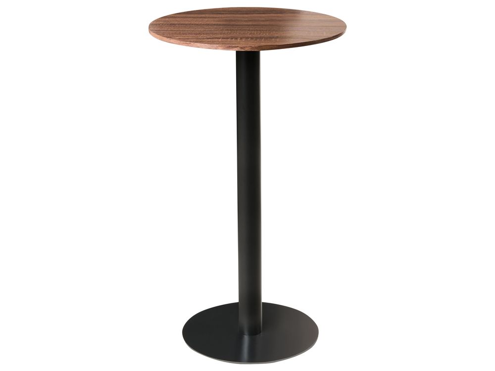 Statafel MORELLA Zwart/donkerbruin 60 cm 60 cm
