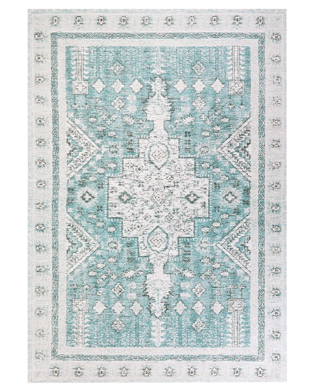 Teppich Baumwolle mintgrün orientalisches Muster verschiedene Größen FULLA