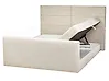 Boxspringbett mit Stauraum ARISTOCRAT Stoff Hellbeige 160 x 200 cm