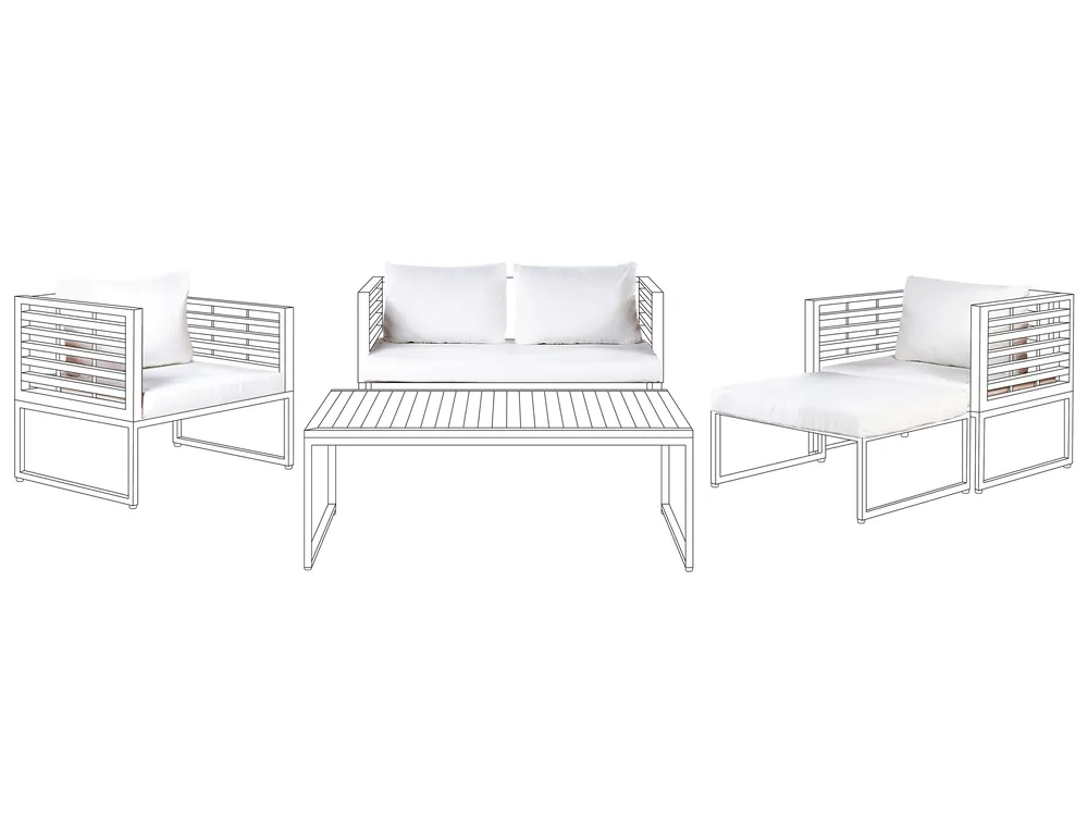 Outdoor Kissenbezug Set BERMUDA Cremeweiß