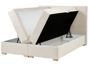 Divan Bed with Storage MAJOR Fabric Light Beige 140 x 200 cm (EU Double)_1028017