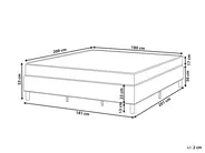 Boxspringbett ohne Kopfteil Stoff COUNTESS 180 x 200 cm Hellgrau_1054464