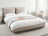 Bett mit Lattenrost Samtstoff BAJONNA 160 x 200 cm Taupe