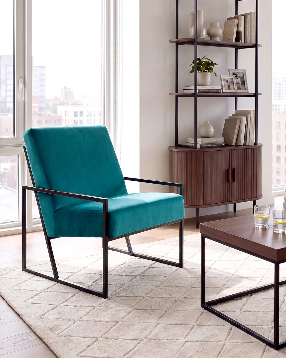 Armchair DELARY Velvet Teal_1156187