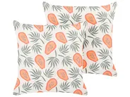 Dekokissen 2er Set AVENS 45 x 45 cm Bunt Pflanzenmuster_857881