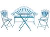 Bistro-Set mit Bank PAVIA Metall Blau
