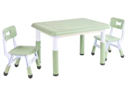Kids Table with Chairs BONDO Green_1124384