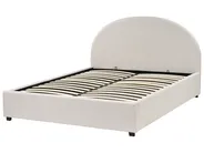 Bett mit Stauraum VAUCLUSE Stoff Hellbeige 160 x 200 cm_876651