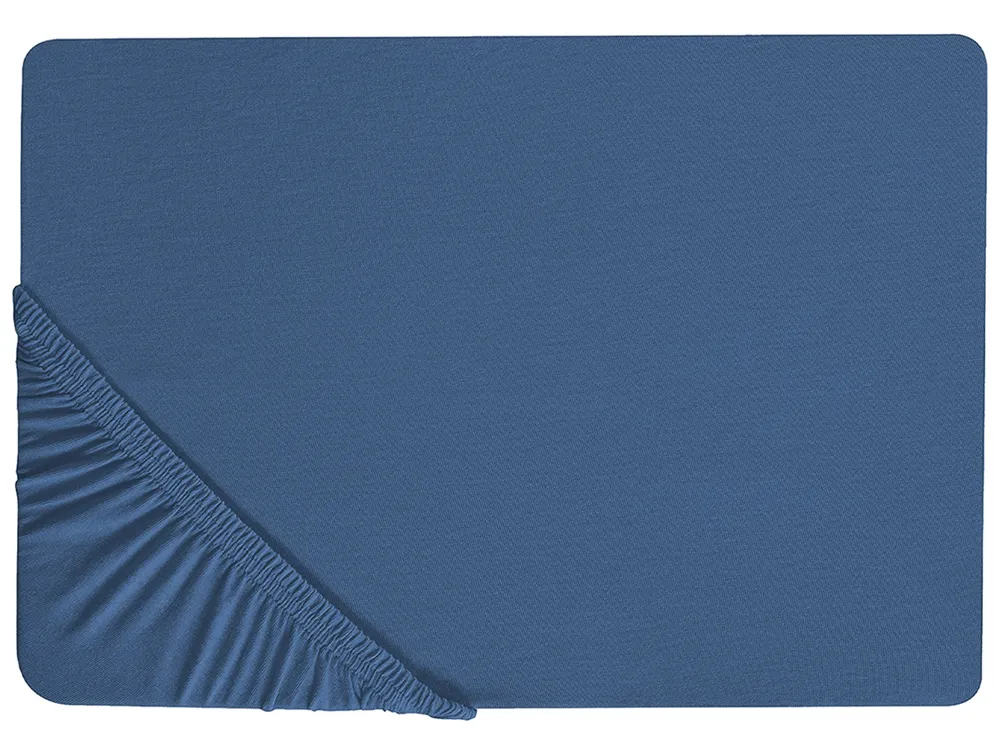 Spannbettlaken Baumwolle marineblau verschiedene Größen JANBU