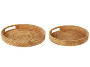 Dekotablett 2er Set ADELSO Rattan Beige_894067
