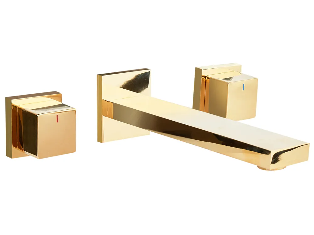 Wandmontierte Waschtischarmatur PAILON Messing Gold