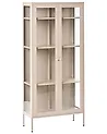 Vitrine mit Glastüren HARTY 80 cm Metall Beige