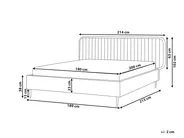 Bett mit Lattenrost Samtstoff BRIN 180 x 200 cm Taupe_942134