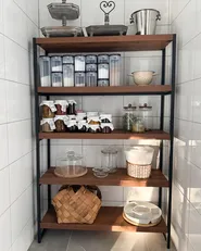 4 Tier Shelving Unit TIFTON 155 cm Dark Brown_1006223