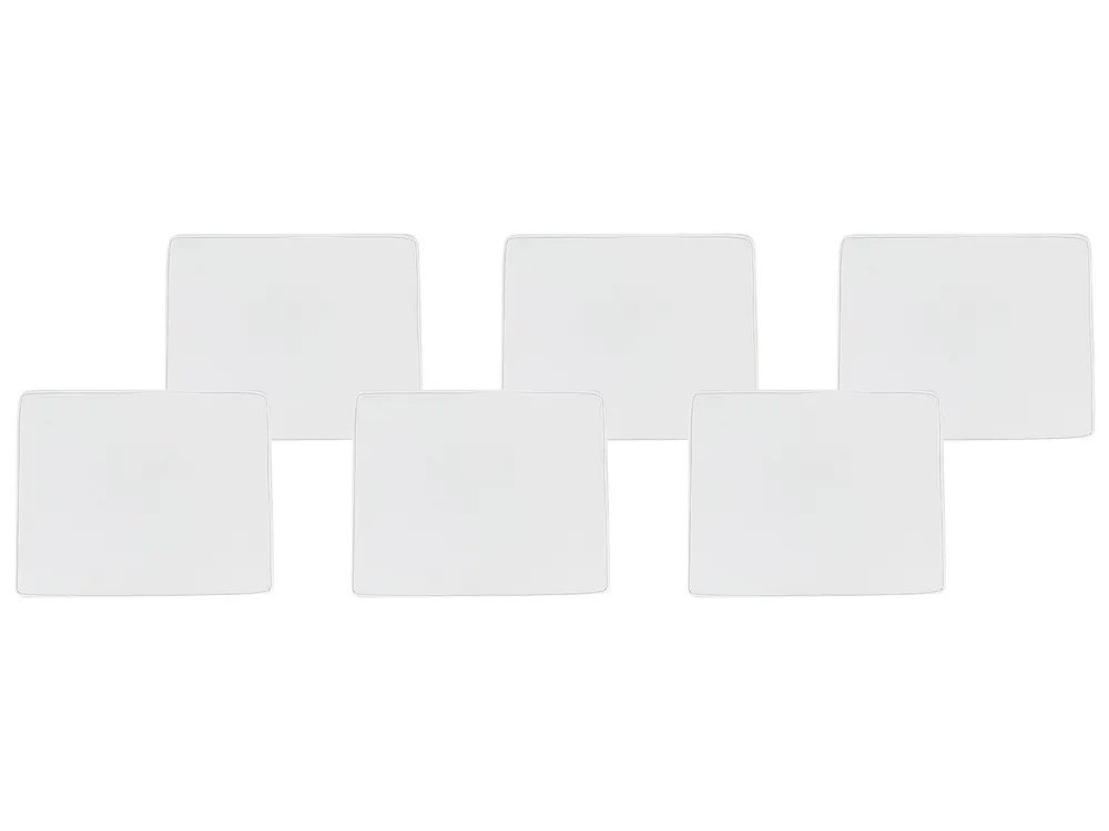 Gartenstuhlkissen 6er Set TOLVE 39 x 31 cm Cremeweiß