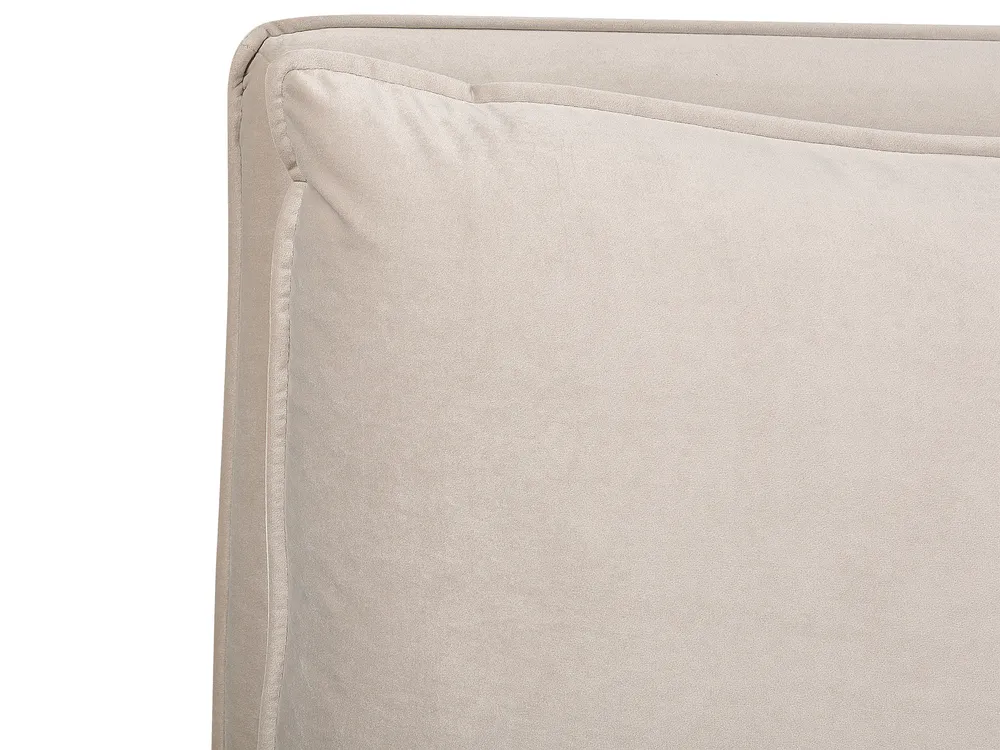 Bett mit Lattenrost Samtstoff BAJONNA 180 x 200 cm Taupe_1010787