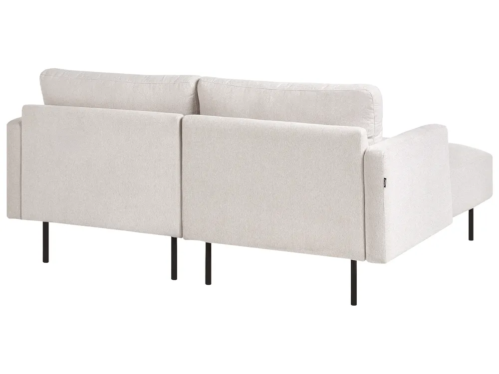 Ecksofa 2-Sitzer BREDA Stoff Hellbeige rechtsseitig_1078061