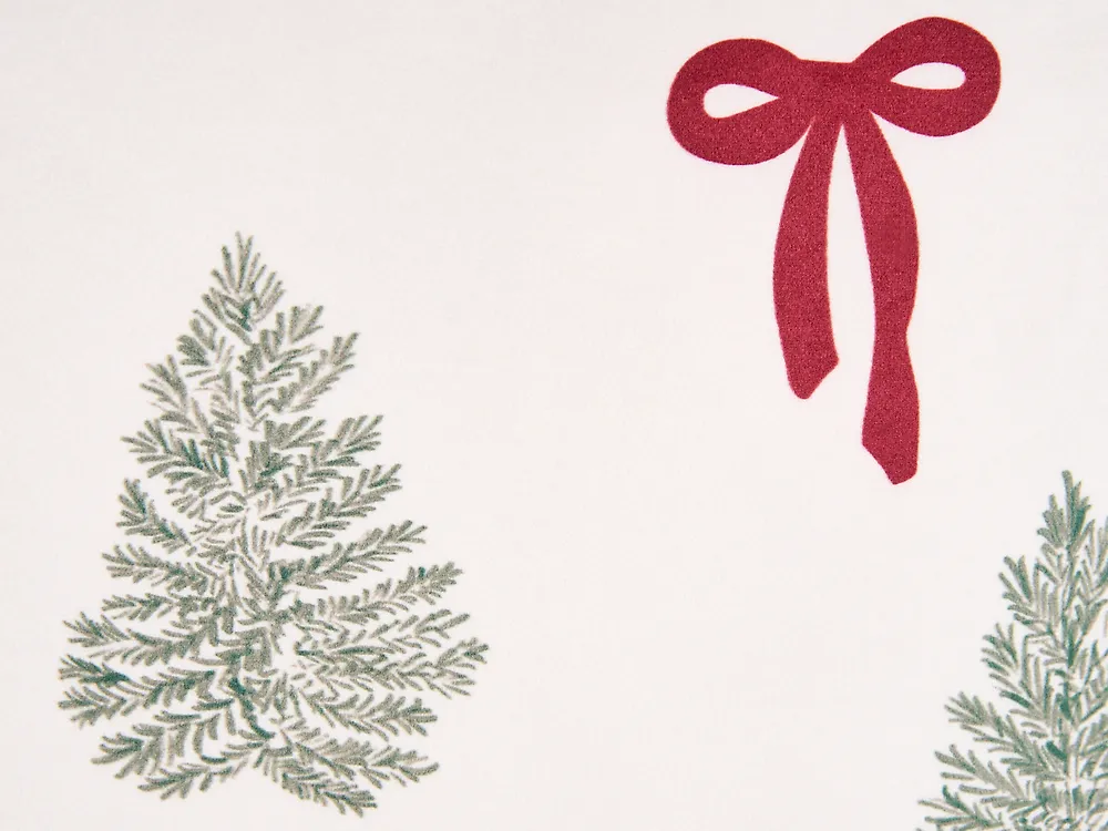 Set van 3 sierkussens XAVIA 30 x 50 cm 45 x 45 cm Wit kerstmotief_1164619