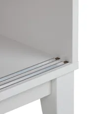 Vitrine mit Glastüren RUMSON 80 cm Weiß_913783