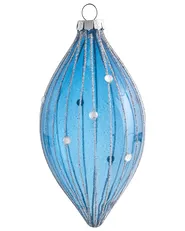 Weihnachtskugel 35er Set SNOWFALL Glas Blau_1028605