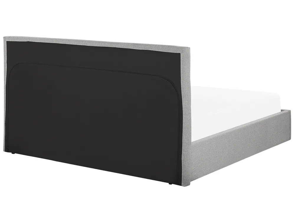 Bett mit Stauraum LORIENT Stoff Grau 160 x 200 cm_827048