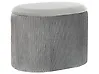 Pouf mit Stauraum RICHLAND Samtstoff Hellgrau