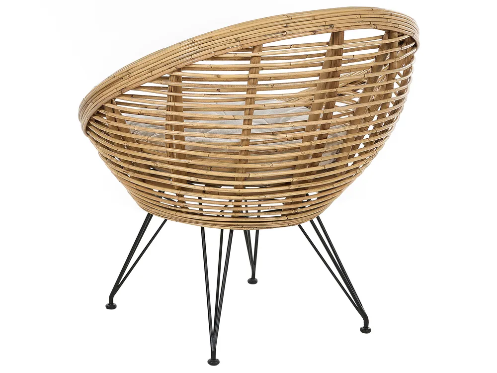 Gartensofa Set 4-Sitzer MARATEA Rattan Naturfarben_878749