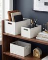 Aufbewahrungsbox 3er Set LARSA Kunstleder Beige