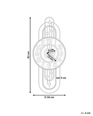 Wanduhr NOBELIUM 36 cm Metall Gold_935703