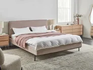 Bett mit Lattenrost Stoff CORIO 180 x 200 cm Taupe_1010382