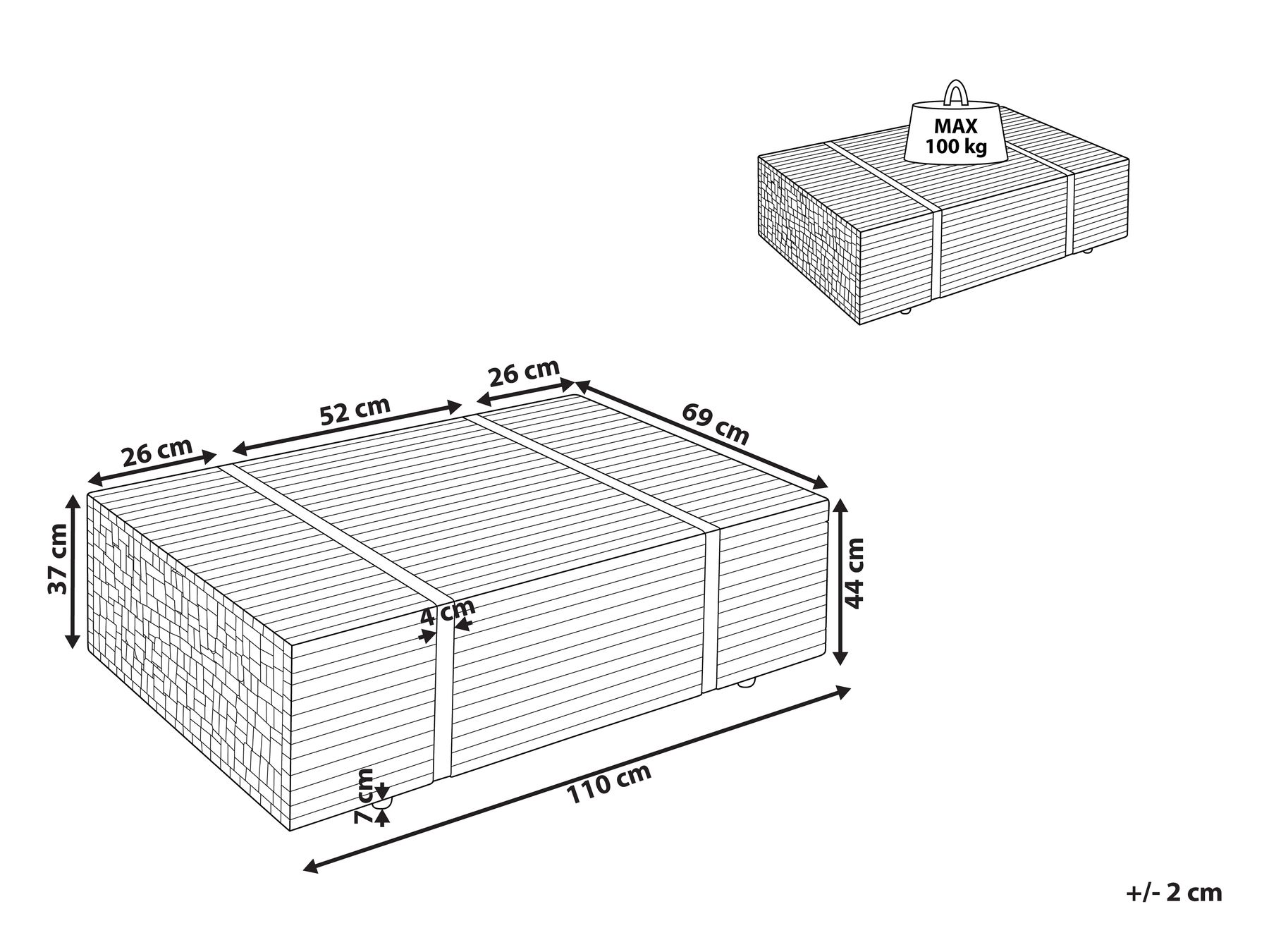 Couchtisch GANDER Teakholz Braun_797790