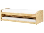 Ausziehbett Kiefernholz PETIVILLE 90 x 200 cm Hellbraun_939661