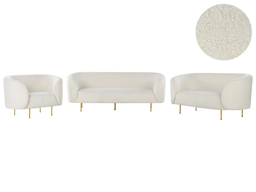 Sofa Set 6-Sitzer LOEN Bouclé Weiß