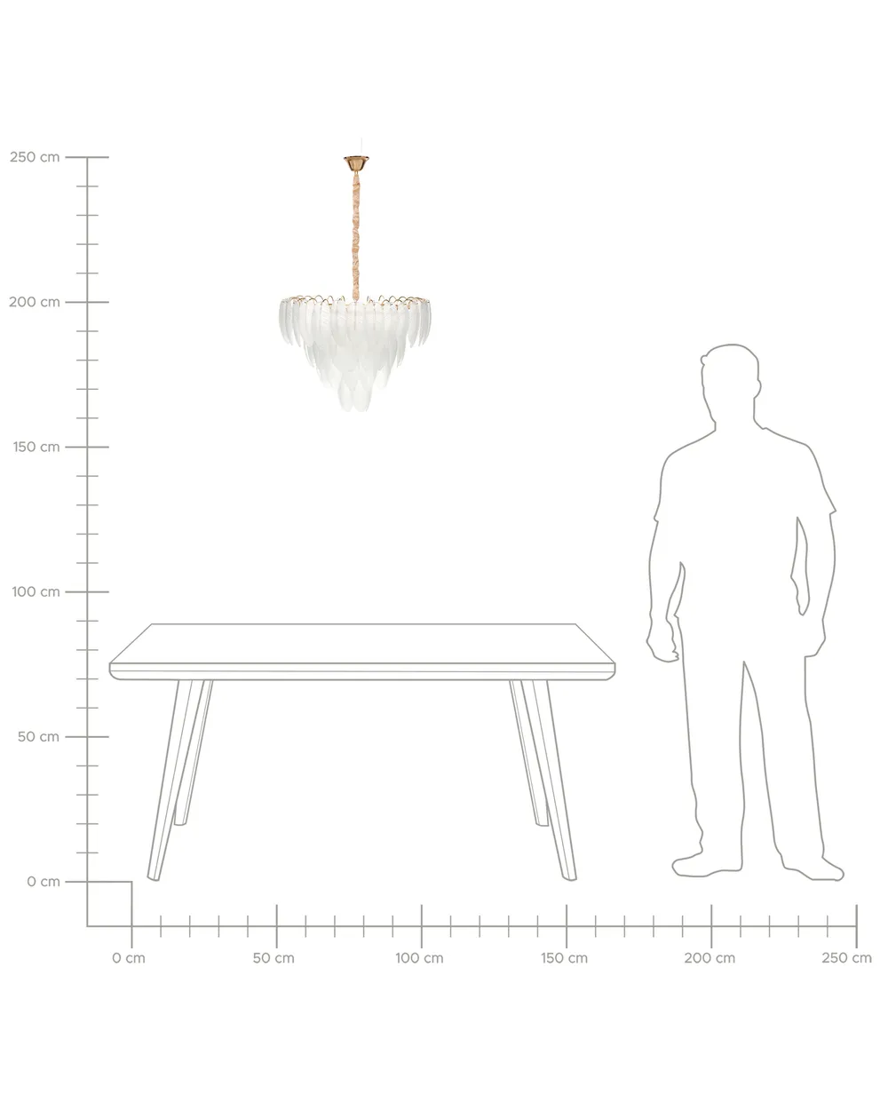 Chandelier MAHAICA Glass Brass_1006178